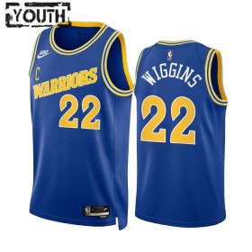 Dres Golden State Warriors Andrew Wiggins 22 Nike 2022-23 Classic Edition Plava Swingman - Dječji